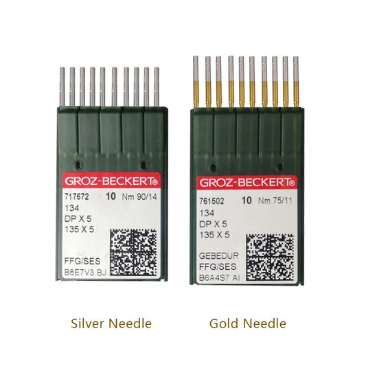 100 PCS Sewing Machine Needles GROZ-BECKERT DPX5 135X5 GEBEDUR Heat Proof Titanium Needle For Buttonhole Bar Tacking Machine