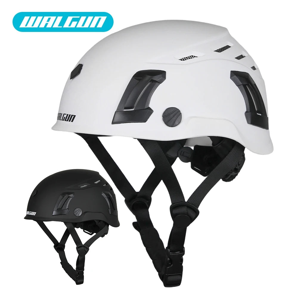 WALGUN K202 Construction Work Safety Helmet with Goggle Lens Visor Ear Protection Hat Electrician Work-at-height Climbing Helmet