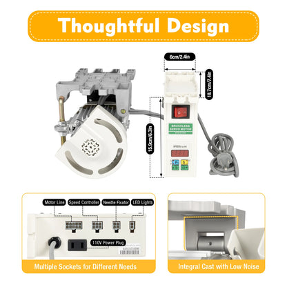 4500rpm 110V 600W Brushless Sewing Machine Servo Industrial Servo Motor for light to heavy-duty work ,straight stitch machines