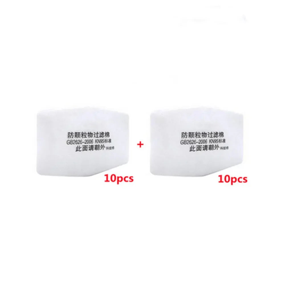 Dust Mask +20pcs Filter Cotton Respirator Half Face Dust-proof Mask Anti Industrial Construction Dust Haze Fog Safety Gas mask