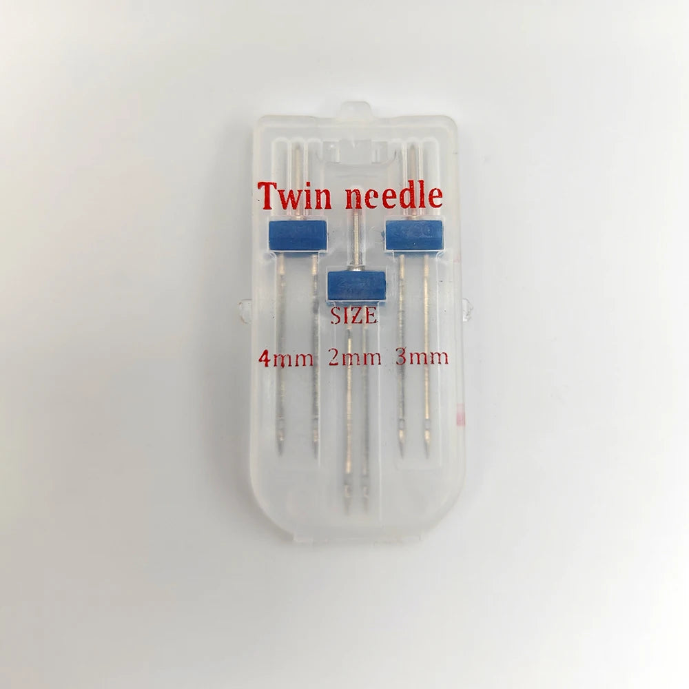 3Pcs/Set Double Needles Size 2/3/4mm And Wrinkled 9 Grooves Sewing Presser Foot Multifuctional Sewing Machine Accessories