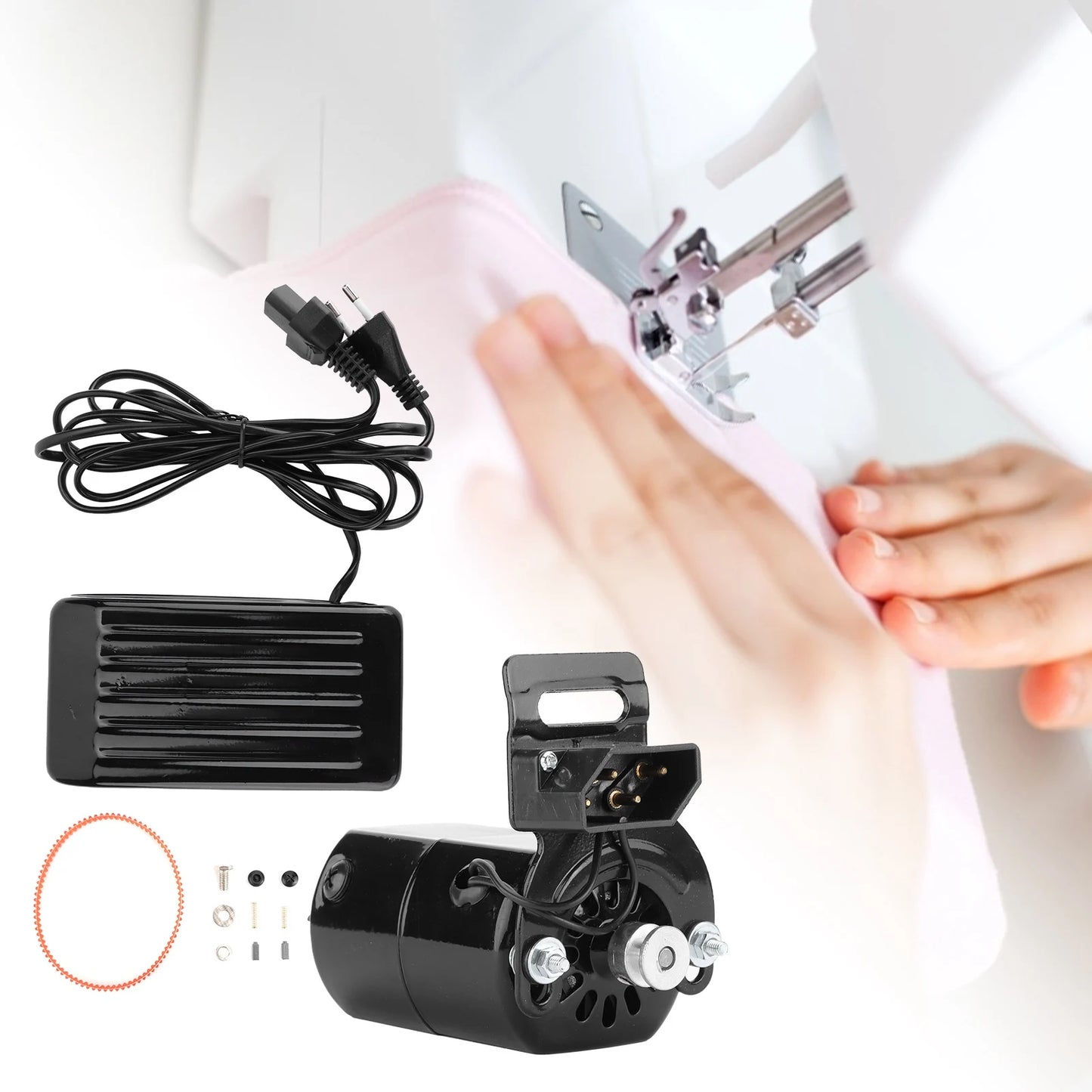 Sewing Machine Motor Kit Household with Foot Pedal Control Belt 180W Sewing Machine Motor with Pedal