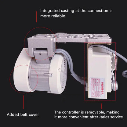 550W Industrial Brushless Servo Silent Sewing Machine Energy-Saving Motor 220V Flat Car Double Needle Machine Edge Copy
