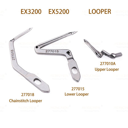 Overlock Sewing Machine Looper 277015  Upper Looper 277010A Lower Looper 277018 Chainstitch Looper Fit PEGASUS EX3200 JACK 798