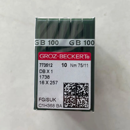 100PCS Groz Beckert DBX1 1738 16X257 Sewing Machine Needles Compatible with JUKI DDL,BROTHER DB2
