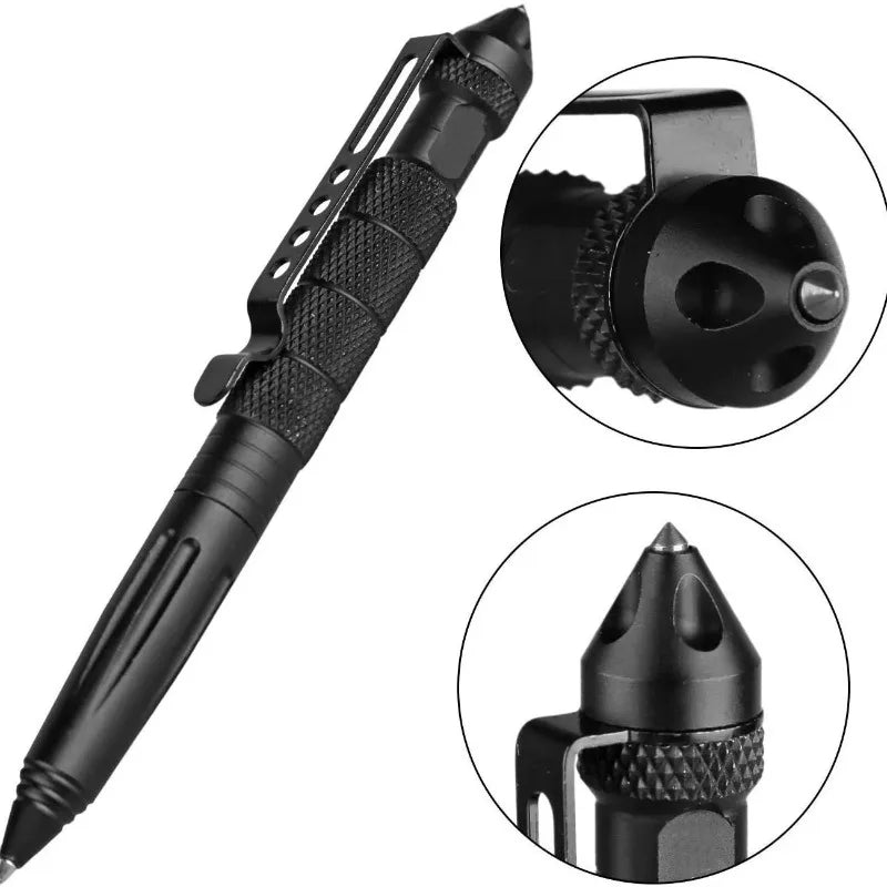 B2 Tungsten Steel Head Tactical Self-Defense Multi-functional Special Forces Pen Outdoor Window Breaking Survival Signature Pen