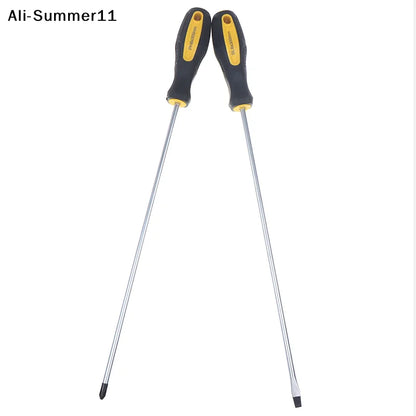 【RV】Long Handle Screwdriver Slotted Cross Head Magnetic Screwdriver Bits Anti Slip Manual Tools Screw Driver Bolt Driver