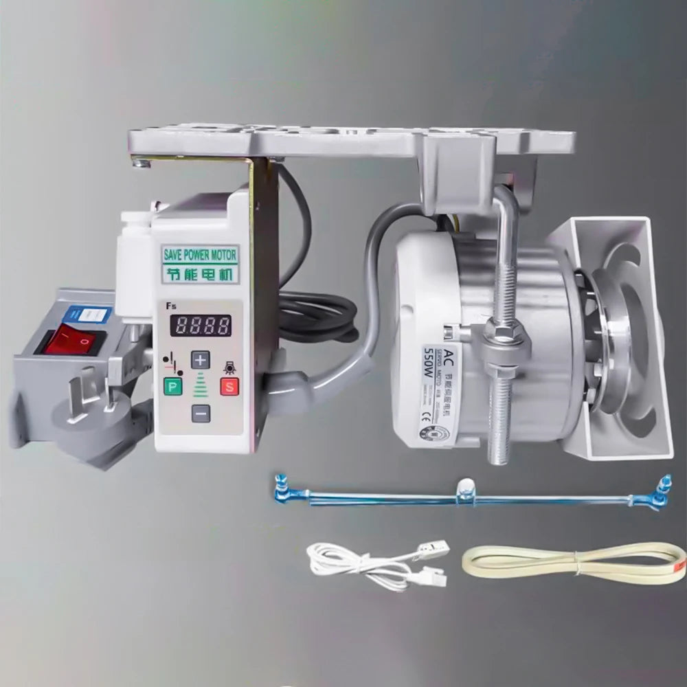 Sewing Machine Energy Saving Motor 220V Flatbed Twin Needle Machine Hemming Industrial Brushless Servo Silent Sewing Machine