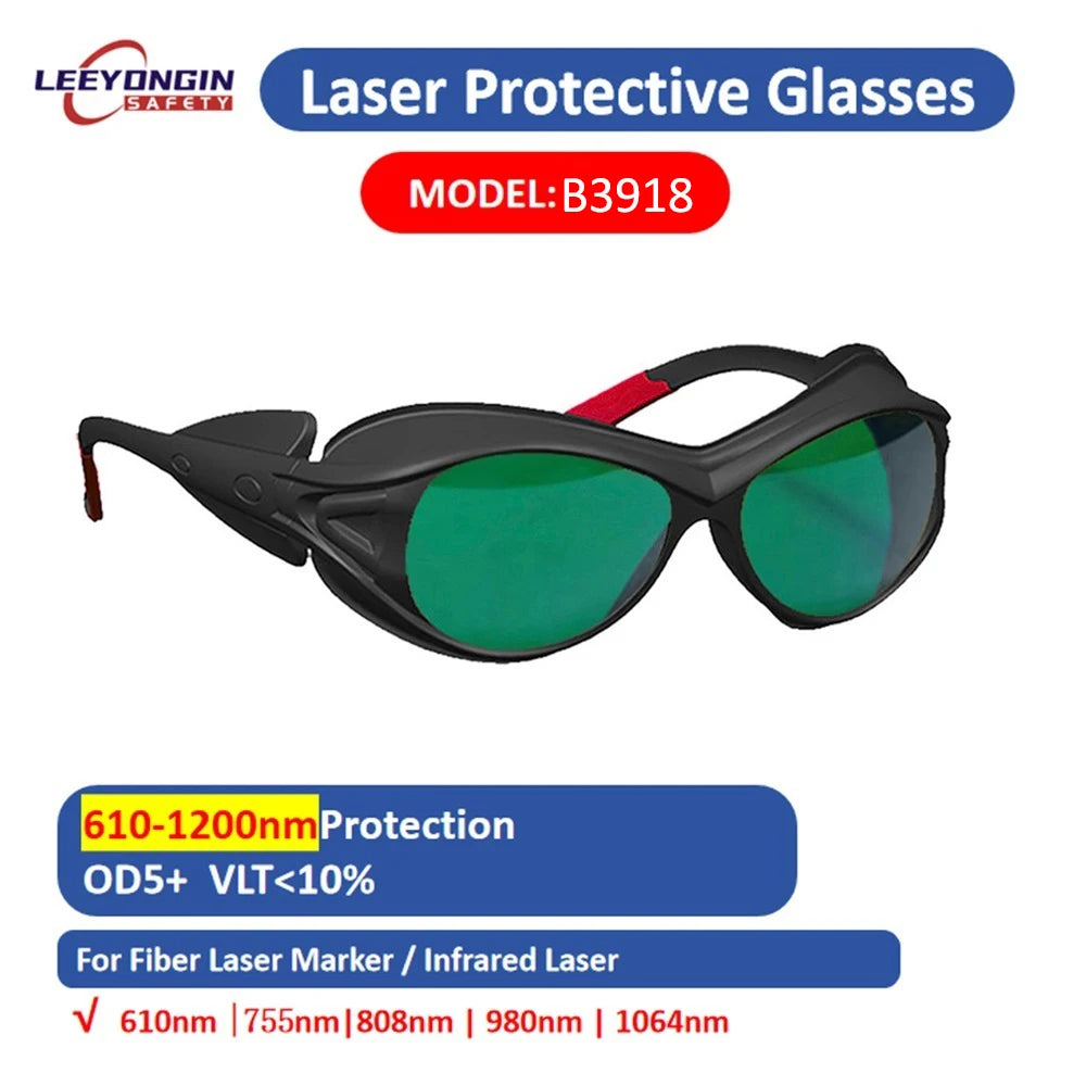 Laser Eyewear Safety Goggles for Engraver Cutter Marking DIY Workshop Fiber Laser Multi Range Eye Protection Glasses 532 1064nm