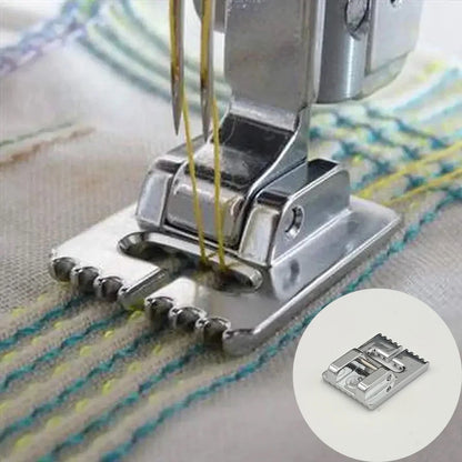 3Pcs/Set Double Needles Size 2/3/4mm And Wrinkled 9 Grooves Sewing Presser Foot Multifuctional Sewing Machine Accessories