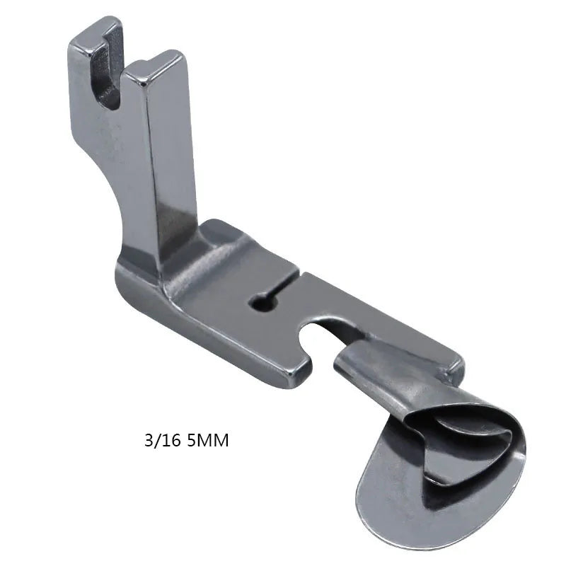1 PC Industrial Sewing Machine Curved Hemming Foot Silk Chiffon Skirt Crimping Presser Foot Hem Pull Tube Presser Foot