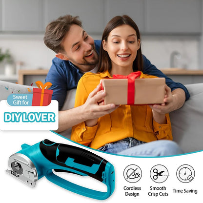 220V Cordless Electric Scissors Rotary Cutter Rechargeable Electric Fabric Scissor With Blade For Leather Carpet Sewing