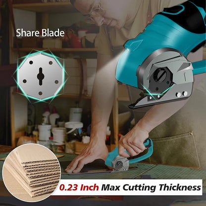 220V Cordless Electric Scissors Rotary Cutter Rechargeable Electric Fabric Scissor With Blade For Leather Carpet Sewing