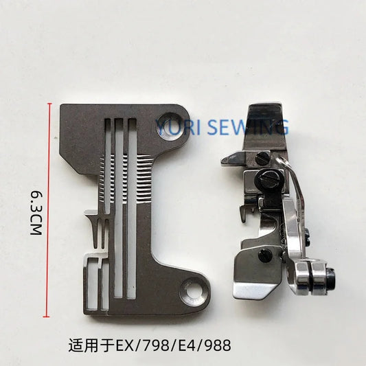 EX/JACK 798/988/E4 4-wire needle plate presser foot overlock stitch high quality industrial sewing machine parts