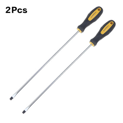 【RV】Long Handle Screwdriver Slotted Cross Head Magnetic Screwdriver Bits Anti Slip Manual Tools Screw Driver Bolt Driver