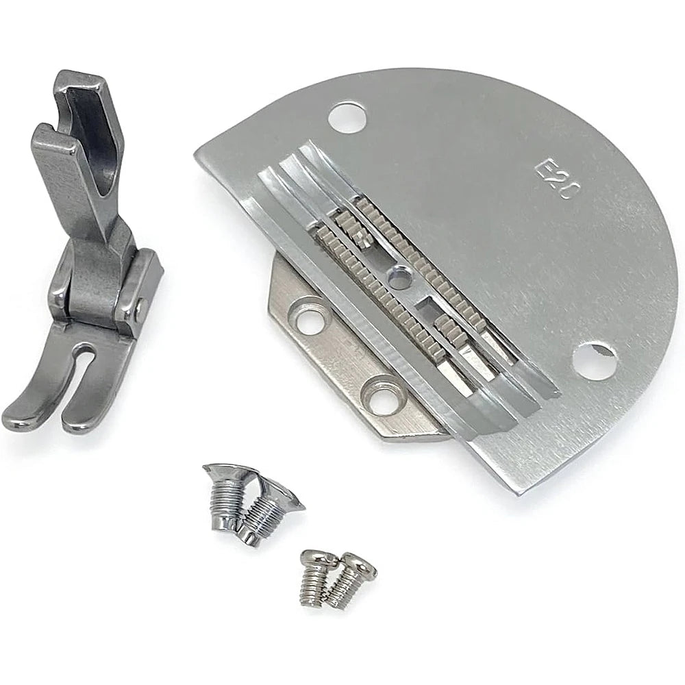 1 Set Needle Plate #E20 & Feed Dog #149057 & Presser Foot #24983 & 4 Screws For JUKI Brother 1 Needle Sewing Machine Accessories