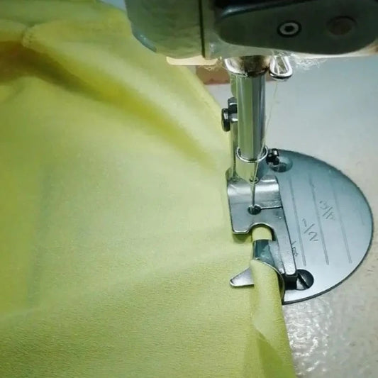 1 PC Industrial Sewing Machine Curved Hemming Foot Silk Chiffon Skirt Crimping Presser Foot Hem Pull Tube Presser Foot