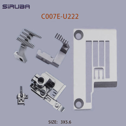 Siruba Overlock Sewing Machine Gauge Set C007E-U222 Needle Plate E4426P  Presser Foot P2116 ThreeNeedle fiveLines Gauge Set