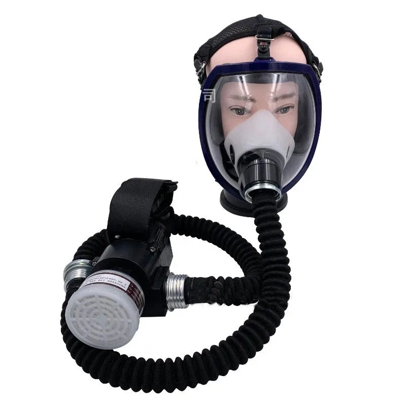 New Electric Constant Flow Air Supply Type Full Face Gas Mask Painting Tool Respirator System Industrial Chemical Safety Use