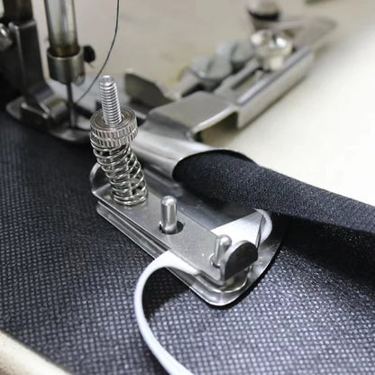 Hemming Folder Universal Rubber String Elastic Band Curved Edging Roll Rubber Curling Clipping Sewing Machine Presser