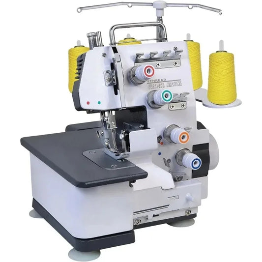 Industrial Grade Serger Overlock Machine Heavy Duty Metal Frame 3-4 Thread Capability for Professional Sewing