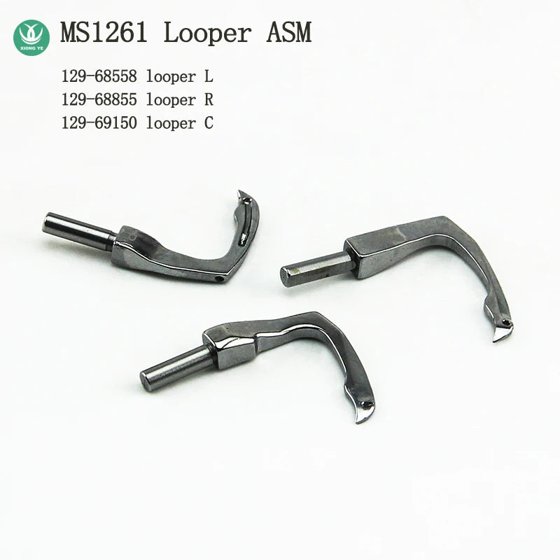 MS1261 Looper Set For JUKI MS1261-V045 Double Needle Chain Stitch Feed Off the Arm Sewing Machine 129-68558 L 129-68855 R