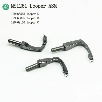 MS1261 Looper Set For JUKI MS1261-V045 Double Needle Chain Stitch Feed Off the Arm Sewing Machine 129-68558 L 129-68855 R