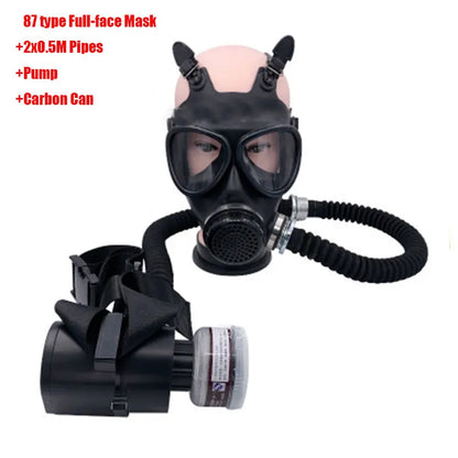 New Electric Constant Flow Air Supply Type Full Face Gas Mask Painting Tool Respirator System Industrial Chemical Safety Use