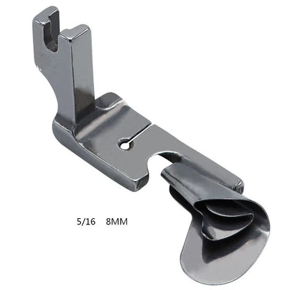1 PC Industrial Sewing Machine Curved Hemming Foot Silk Chiffon Skirt Crimping Presser Foot Hem Pull Tube Presser Foot