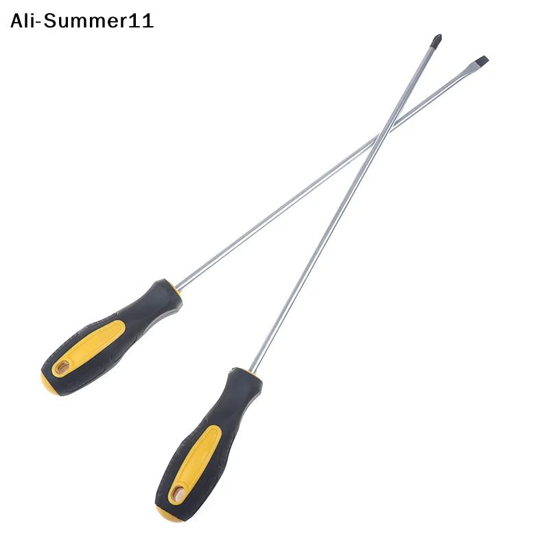 【RV】Long Handle Screwdriver Slotted Cross Head Magnetic Screwdriver Bits Anti Slip Manual Tools Screw Driver Bolt Driver