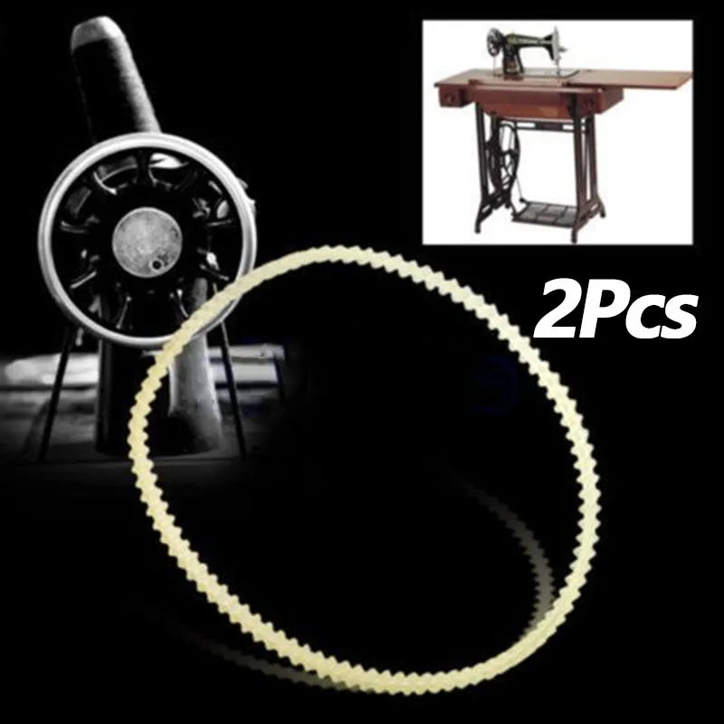 2 Pcs Random Color Of Household Sewing Machine Belt Nylon Beige High Quality Motor Serrated Belts