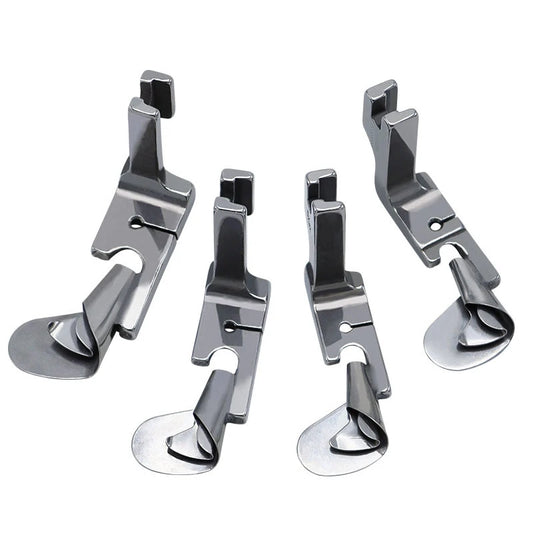 1 PC Industrial Sewing Machine Curved Hemming Foot Silk Chiffon Skirt Crimping Presser Foot Hem Pull Tube Presser Foot