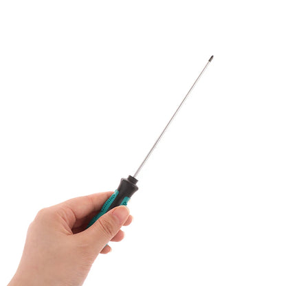 Single Green Handled Magnetic Screwdriver, Long Shaft Slotted Phillips for Disassembly & Installation Tool