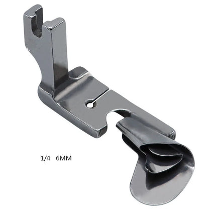 1 PC Industrial Sewing Machine Curved Hemming Foot Silk Chiffon Skirt Crimping Presser Foot Hem Pull Tube Presser Foot