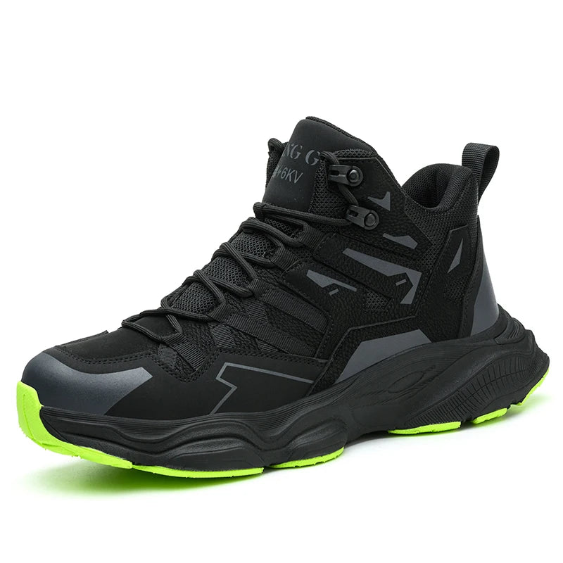 Steel Toe Safety Shoes Men, Anti-Puncture Anti-Smash Non Slip Industrial Work Boots, Lightweight CE New Work Safety Shoes