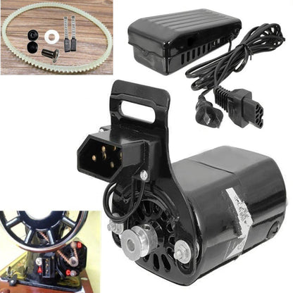 220V 180W 10000RPM Electric Sewing Machine Motor Set Home Sewing Machine Accessories Black Motor With Foot Control Pedal