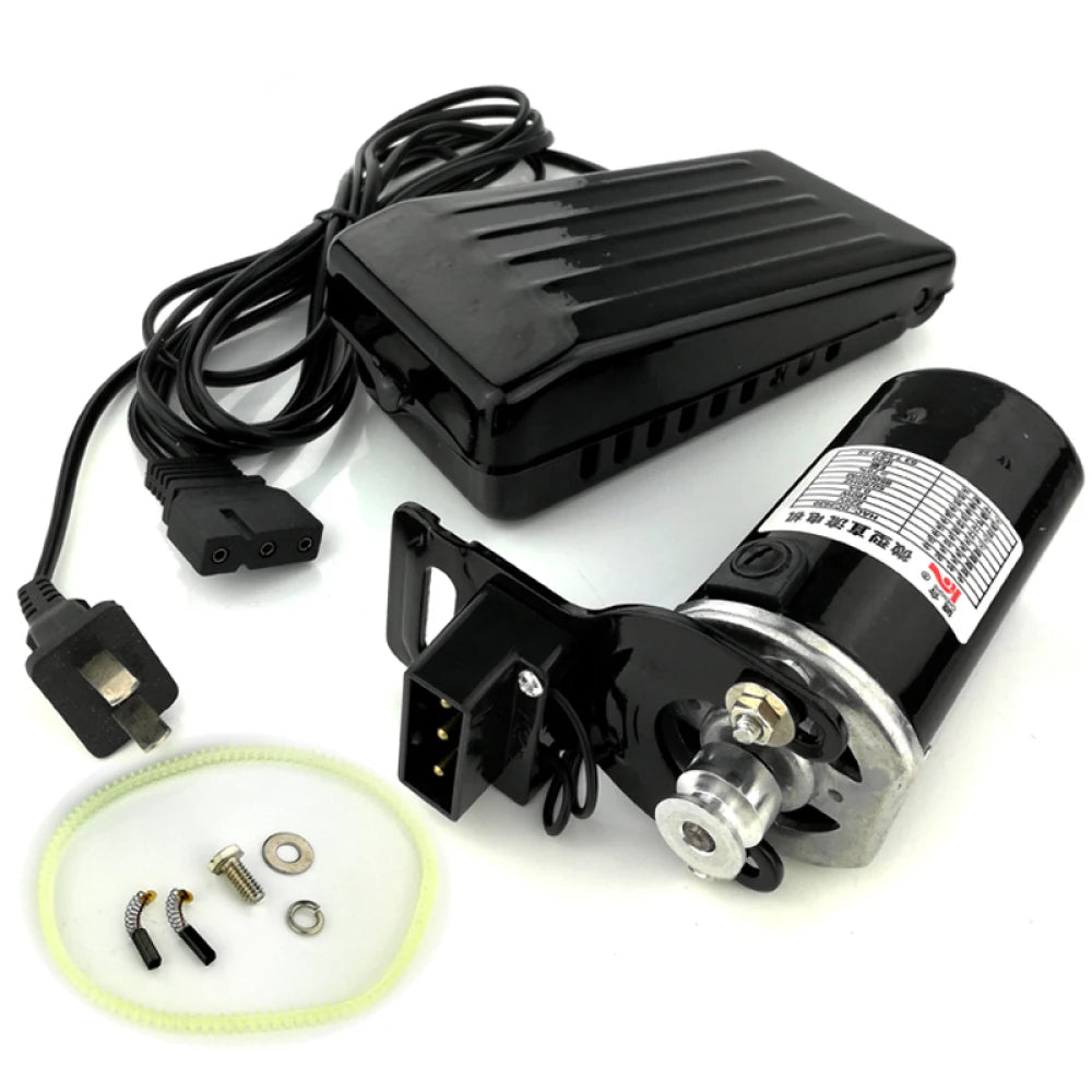 220V 180W 10000RPM Electric Sewing Machine Motor Set Home Sewing Machine Accessories Black Motor With Foot Control Pedal