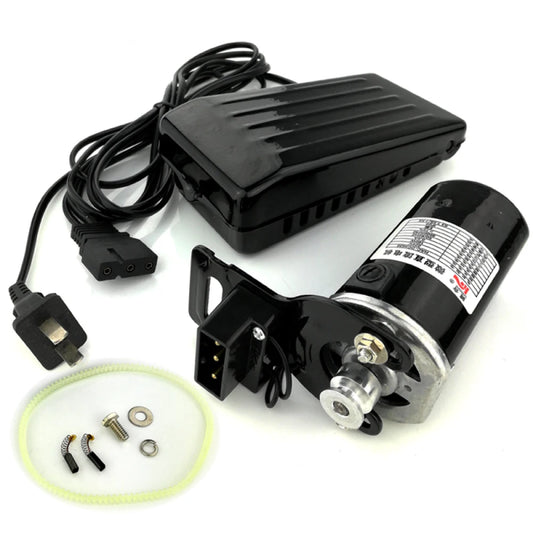 220V 180W 10000RPM Electric Sewing Machine Motor Set Home Sewing Machine Accessories Black Motor With Foot Control Pedal