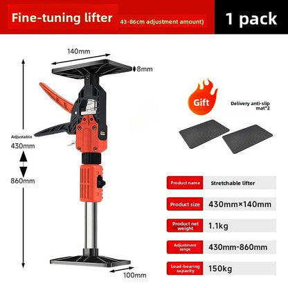 Adjustable Slow Drop Cabinet Lifter Tool Extendable Support for Effortless Installation
