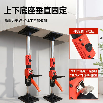 Adjustable Slow Drop Cabinet Lifter Tool Extendable Support for Effortless Installation