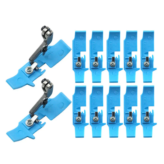 Plastic (PTFE Bottom) Presser Foot Kit Fit Yamato AZ6020G, AZ8020G, CZ6025 Industrial 4-Thread Overlock Sewing Machines (12 PCS)