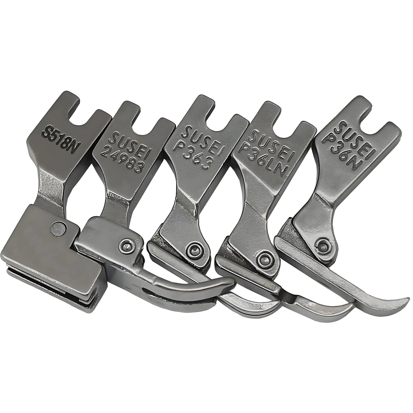 Zipper Presser Foot Set#P363+S518N+P36LN+P36N+24983 For Singer Brother Juki Industrial Lockstitch Sewing Machine Accessories