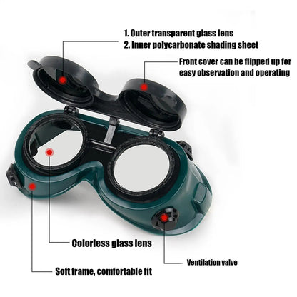 Anti-glare Protective Welding Glasses Portable Welding Goggles With Flipup Safety Protective Grinding Glasses Welder Protection