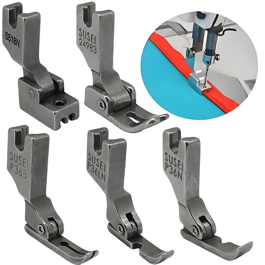 Zipper Presser Foot Set#P363+S518N+P36LN+P36N+24983 For Singer Brother Juki Industrial Lockstitch Sewing Machine Accessories