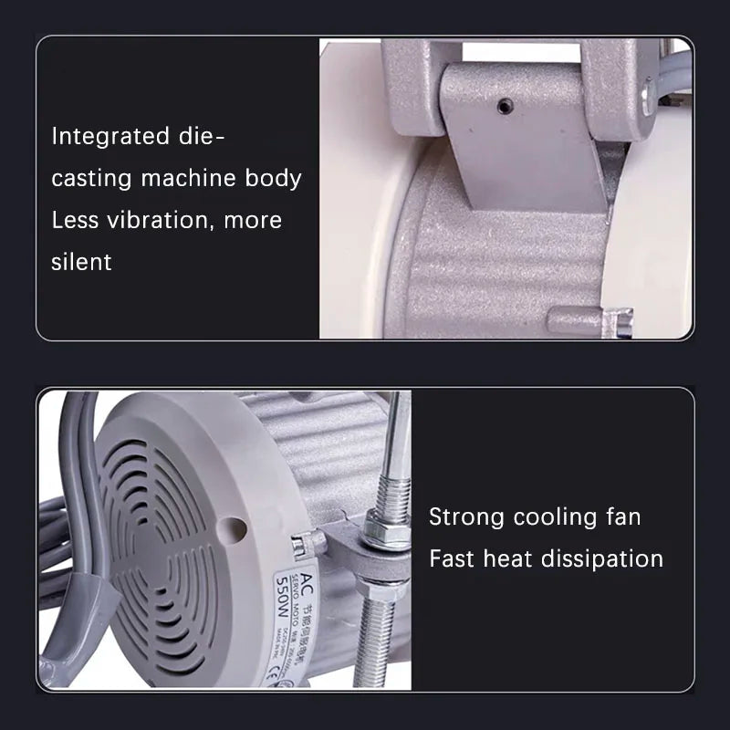 550W Industrial Brushless Servo Silent Sewing Machine Energy-Saving Motor 220V Flat Car Double Needle Machine Edge Copy