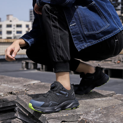 Steel Toe Safety Shoes Men, Anti-Puncture Anti-Smash Non Slip Industrial Work Boots, Lightweight CE New Work Safety Shoes
