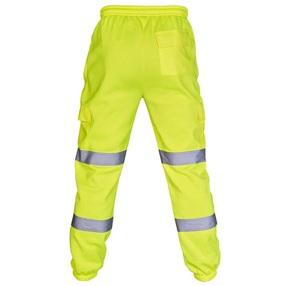 Reflective Stripes Strips Pants Men Work Trousers Hi Vis Pants High Visibility Work Wear Pants Road Construction Safety Trousers