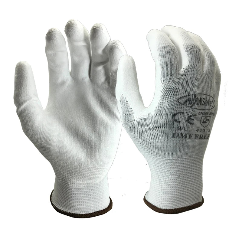 24Pieces/12Pairs Professional Working Protective Gloves For Men Construction Women Garden Nylon Running Glove Obtained CE EN388.