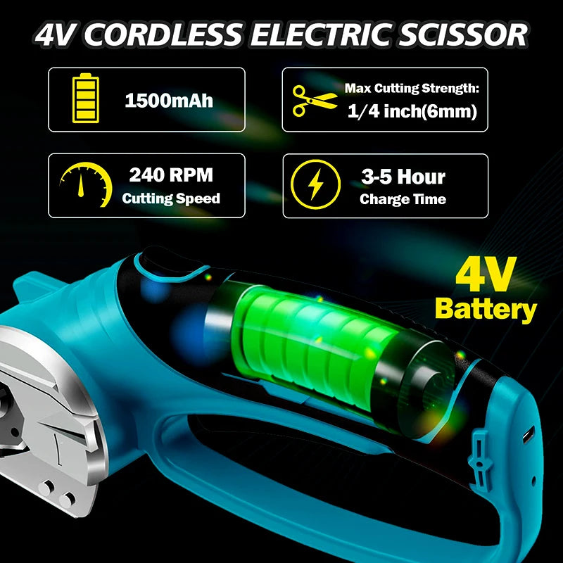 220V Cordless Electric Scissors Rotary Cutter Rechargeable Electric Fabric Scissor With Blade For Leather Carpet Sewing