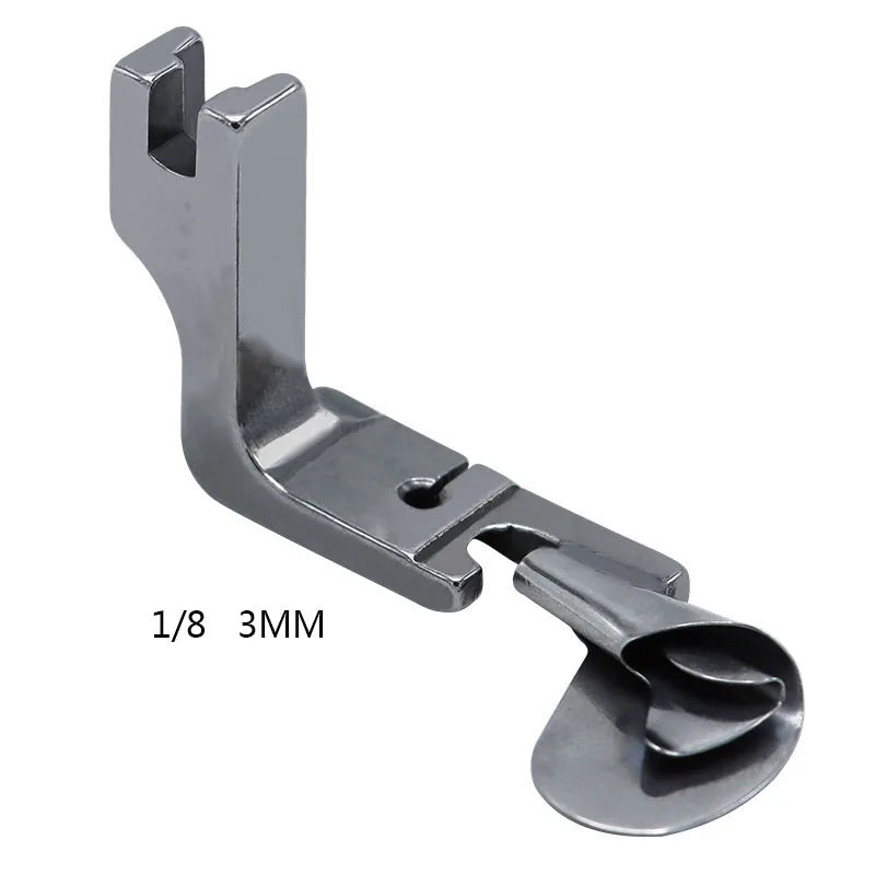 1 PC Industrial Sewing Machine Curved Hemming Foot Silk Chiffon Skirt Crimping Presser Foot Hem Pull Tube Presser Foot